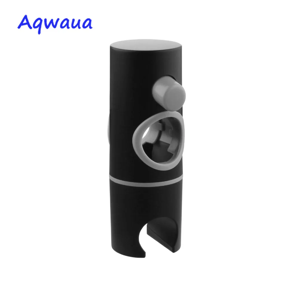 Aqwaua Black Handheld Shower Head Holder for Slider Bar 25mm Height Angle Adjustable Sprayer Replacement Part