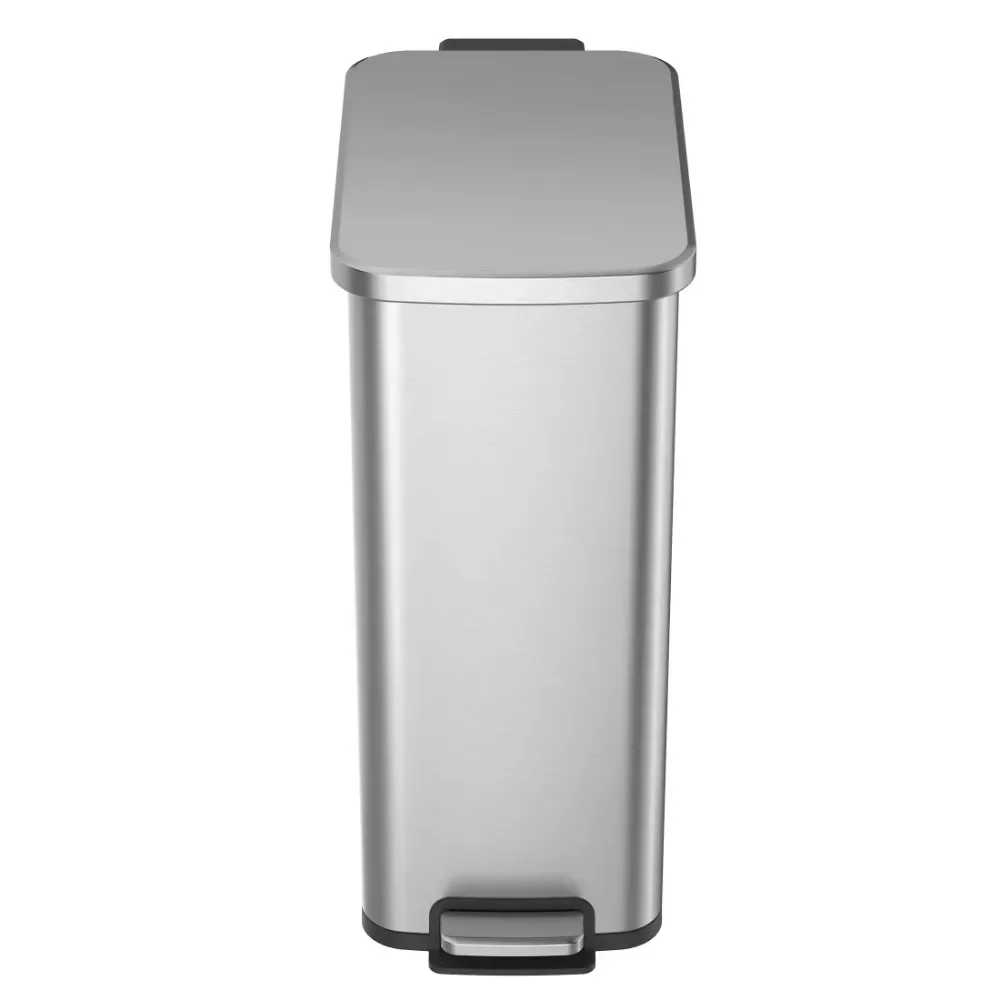 13.2 Gallon Slim Trash Can Stainless Steel Kitchen Step Trash Can Kitchen Garbage Cube Food Waste Recycle Bin Wastebasket Tools