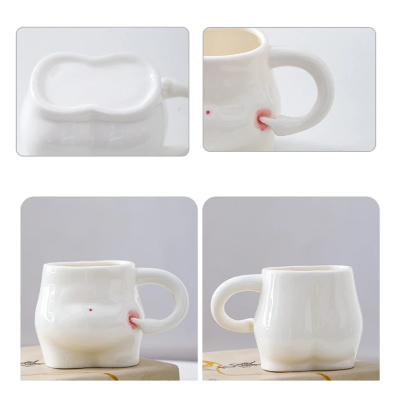 Squeeze Belly Porcelain Mug Multipurpose Drinking Cup with Handle Elegant Ergonomic Grip Beverage Holder Drinkware Dropship