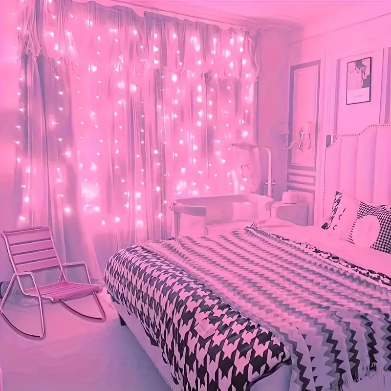 

Remote Controlled LED Curtain Lights USB Powered, with Infrared Sensor, Perfect for Christmas, Weddings, Bedroom & Outdoor Decor