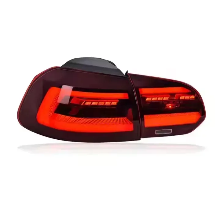 Sjc acessórios do carro para vw volk golf 6 mk6 sistema de luzes traseiras 08-13 led luzes traseiras de freio de volta nevoeiro luzes de condução dinâmicas