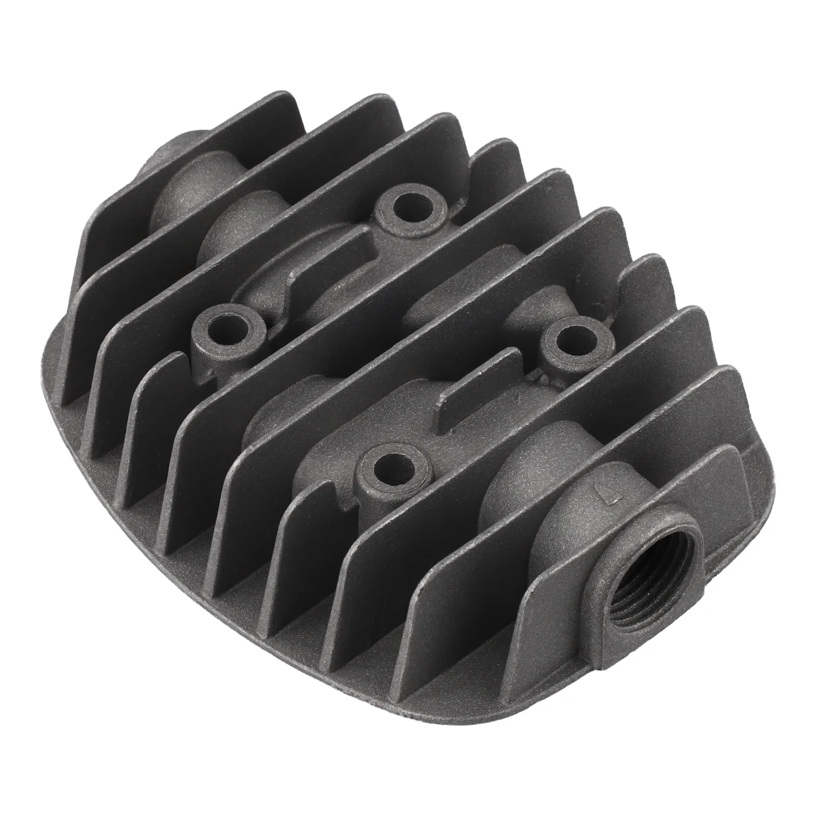 High Qulity for durable Cylinder Head Compressor Head 125 for X 105 for X 35mm Female G1/2In Grey Pneumatic Threaded Metal
