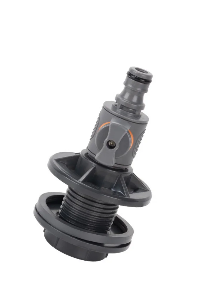 PVC/IBC Watertonadapter, duurzame watertankadapter met klep, snel te installeren regenwateropvangconnectorset - afbeelding 2