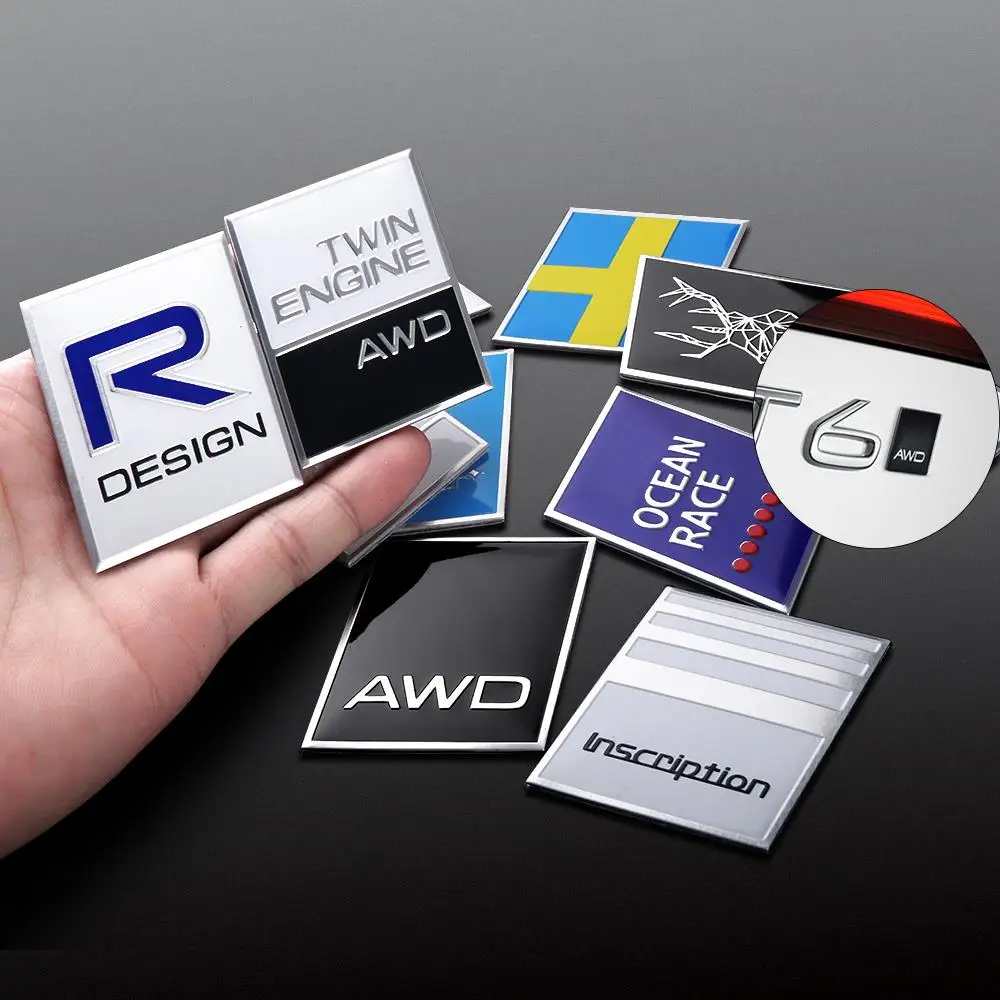 الألومنيوم السيارات الجسم الجانب الحاجز الجذع أعواد تزيين شارات لفولفو Xc60 S60 V40 V50 V60 Xc90 S40 S80 C30 Xc40 تصفيف السيارة