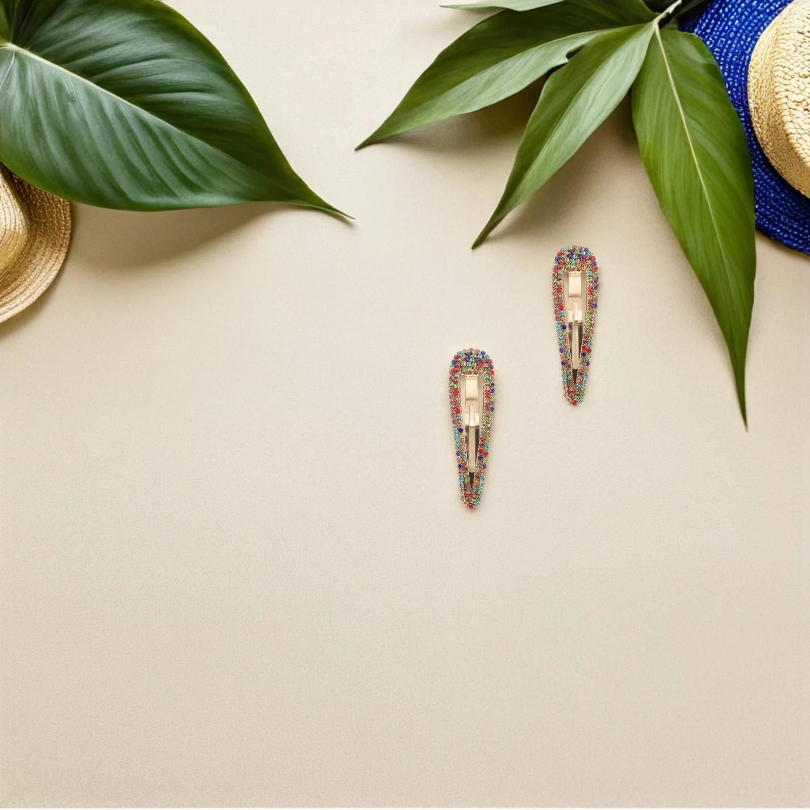 

6Pcs Colorful Hair Snap Clips Shiny Rhinestone Duckbill Barrettes for Women Girls Formal Casual Outfit Match Snap Barrettes