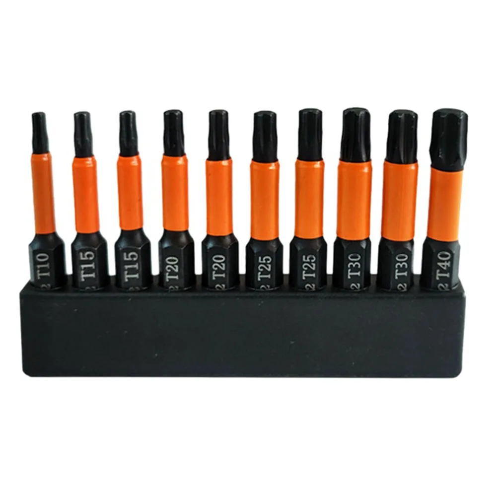 

10pc Torx/Hexagon Screwdriver Bit 50mm 1/4''Hex Shank Magnetic Head T10-T40 H5/64-H5/16 For Electric Driver Hand Drill Bit