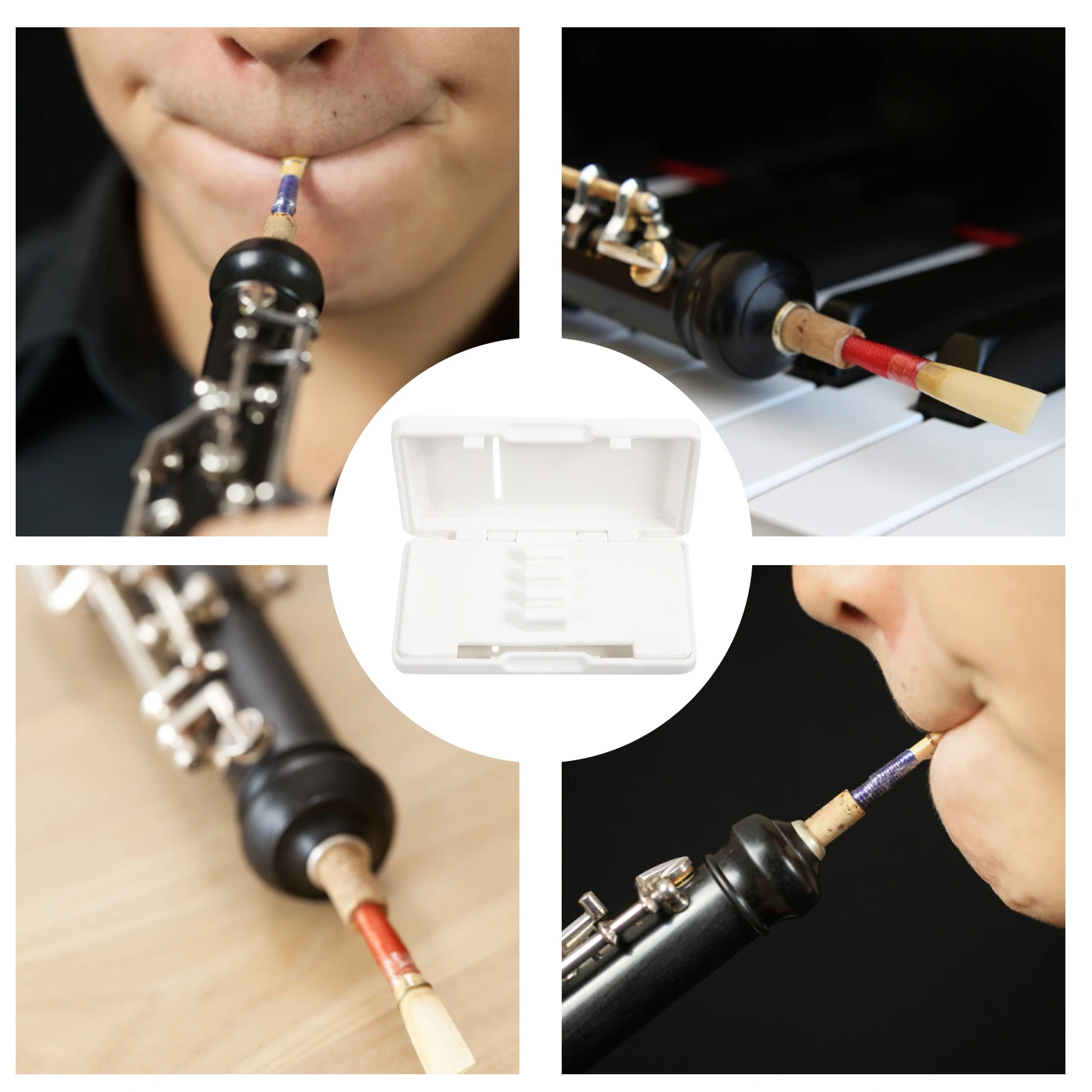 

6-Slot Oboe Reed Case Durable Safe Storage Organizer Portable Anytime Anywhere Oboe Reed Case Music Instrument Holder