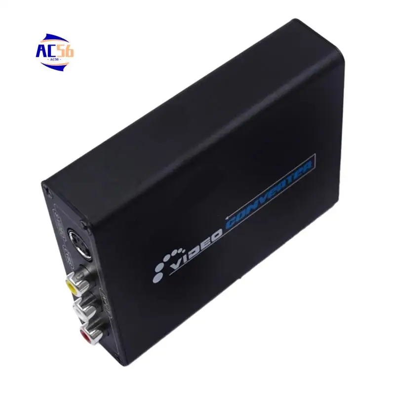 

AC56-AV S-Video CVBS Converter Audio -Compatible To S VIDEO+S S VIDEO Composite Switcher Adaptor Upscaler HD 3RCA EU PLUG
