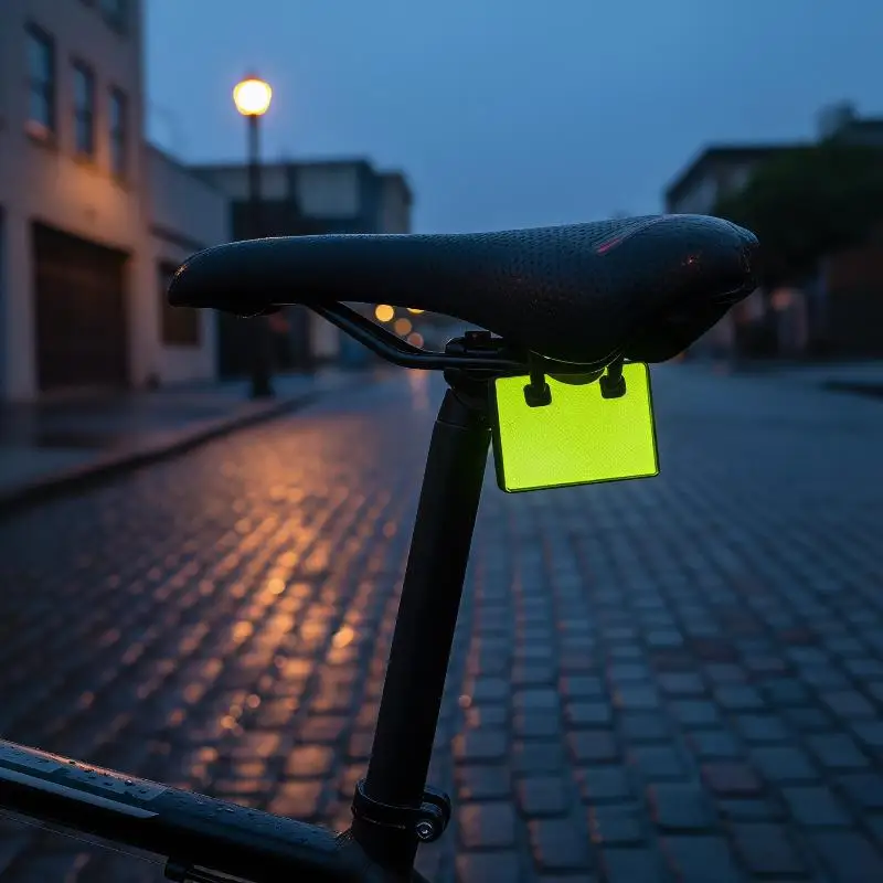 5Pcs Visibility Night Riding Safety Warning Rectangle Pendant For Bicycle Seat