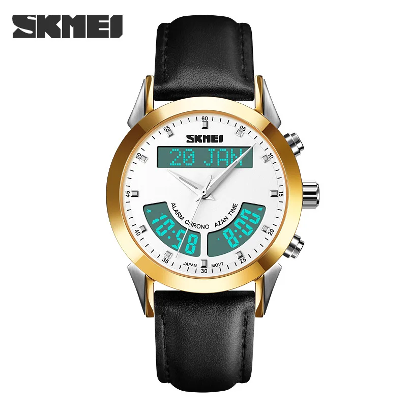 Skmei men's watch double inserts electronic watch multi-purpose alarm clock Middle East Worship Prayer  electronic watch