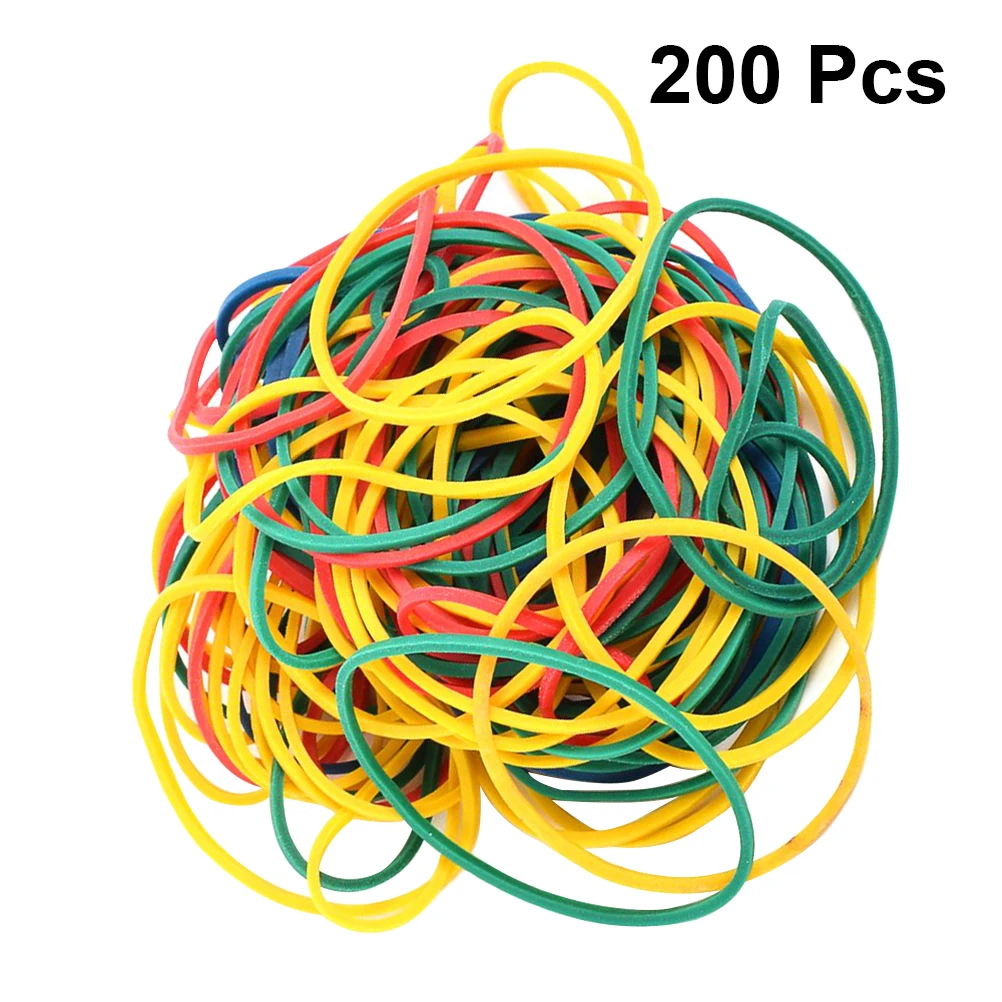 

200pcs Large Size Colorful Elastic Rubber Bands For Tattoo Machine Use Bright Anti-Slip Supplies Handicraft Sewing