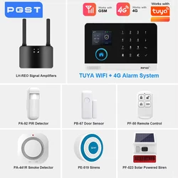4G Wireless Alarm System for Home Security Smart Home Works with Tuya Alexa Panel with Door Sensor Remote Control