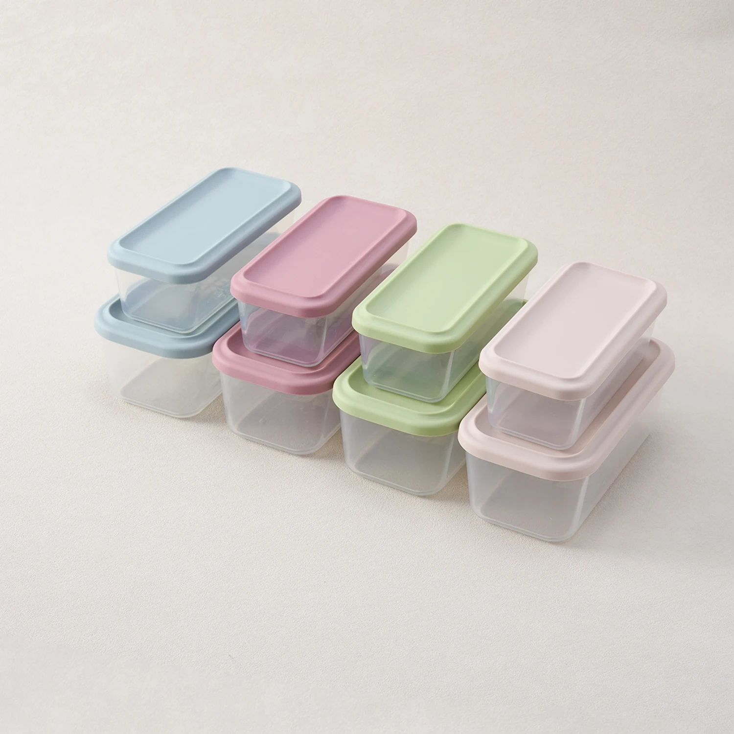 

2PCS Silicone Baby Tableware And Solid Feeding Kids Food Storage Containers Set Large Small Rectangular Bento Box Baby Stuff