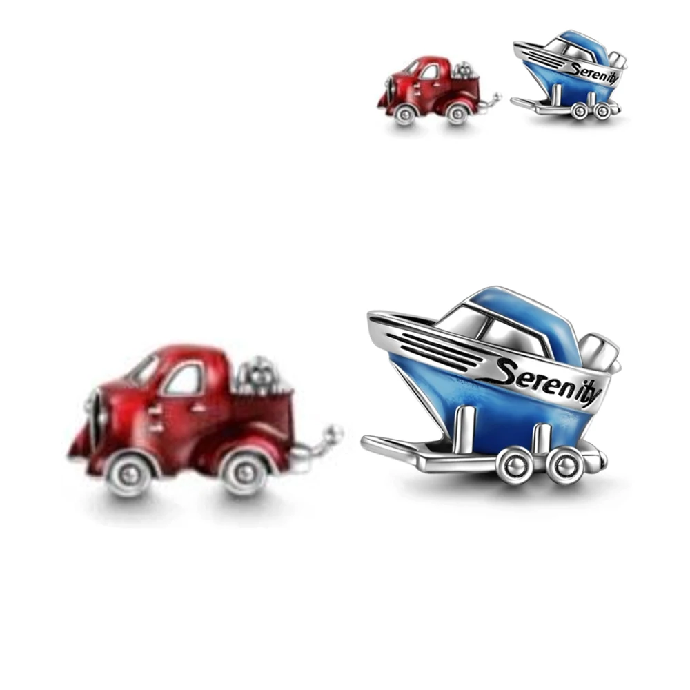 New 925 Sterling Silver Stock Fund Rising RV Trailer Boat Motorcycle Coffee DIY Charm Bead Fit Original Pendant charms Bracelet