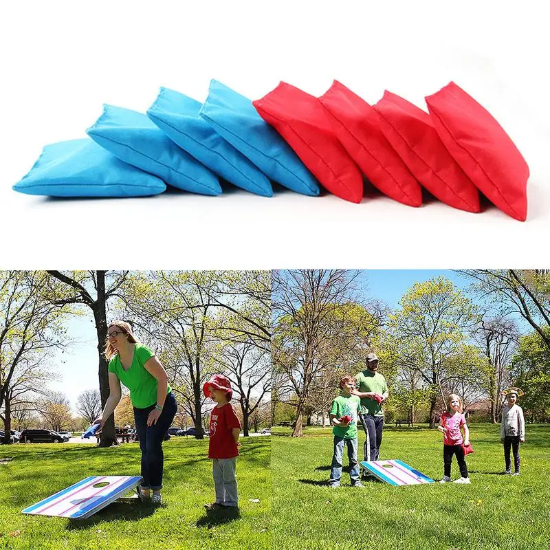 8PCS Cornhole Bean Bags Set Corn Filled Cornhole Outdoors Corn Hole Game Cloth Bags Training Equipment Dropshipping Cornhole Bag