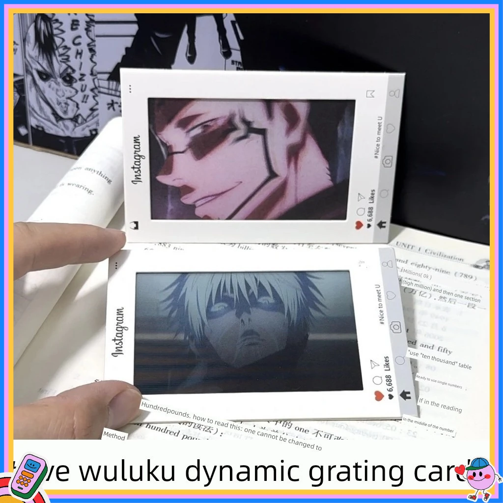 

Jujutsu Kaisen Gojo Satoru & Ryomen Sukuna Dynamic Lenticular Card Anime Merch Backpack Pendant Xmas Birthday Small Gift