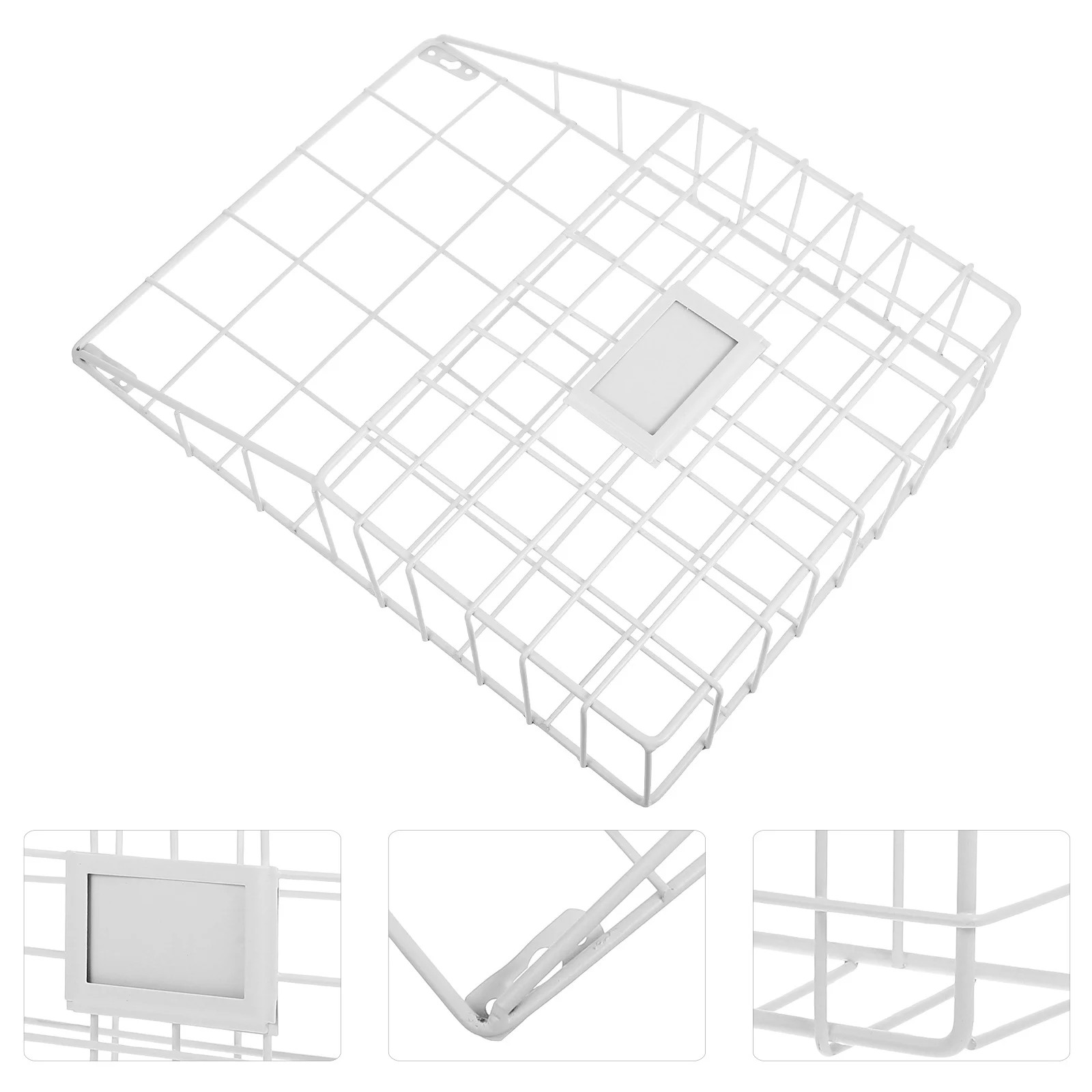1 قطعة منظم كتب الحديد جدار سلك معدني رف المجلات لمكتب المنزل تخزين الحائط حامل كتب منظم الملفات المعلقة #4