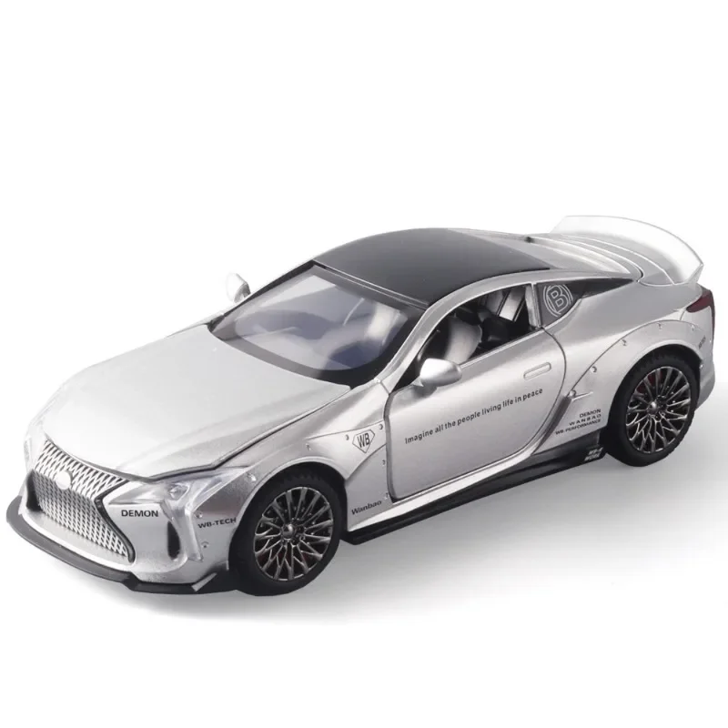 1:32 Lexus LC500 Alloy Car Model With Sound And Light Collective Miniature Voiture Casting Metal Car Toy Gift Boys