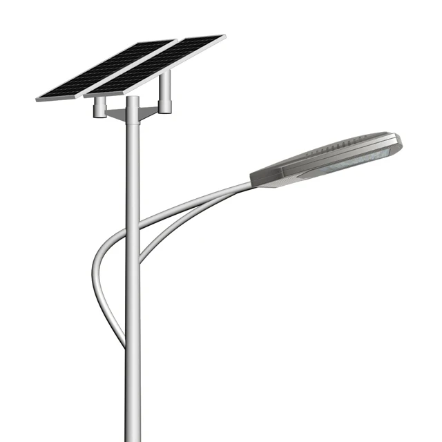 Pole 80W Led Lamp Outdoor Solar Street Light External LiFePo4 Lithium Battery Under the Solar Panel