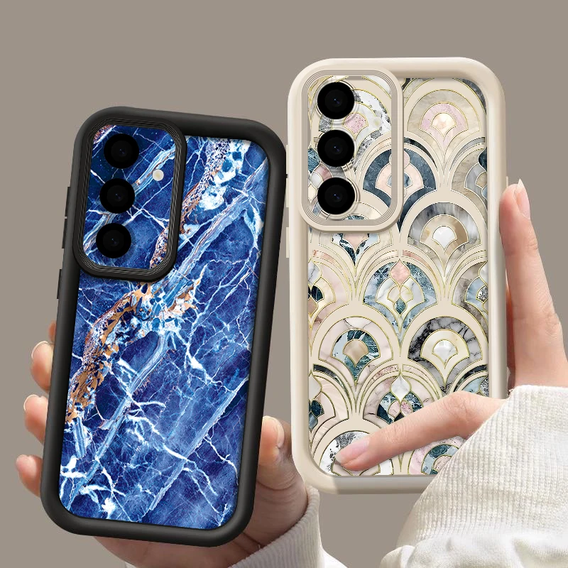 Marble Patterned Phone Case For Samsung Galaxy S26 S25 S24 S23 Ultra S22 S26 Plus S25 Edge S24 S21 FE Shockproof Soft TPU Cover