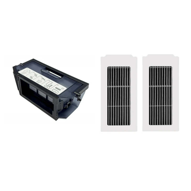 Kotak Debu dengan 2 Filter untuk Ecovacs Deepot X5/X5 PRO Robot Penyedot Debu Aksesori Suku Cadang Pengganti Kotak Debu Sampah