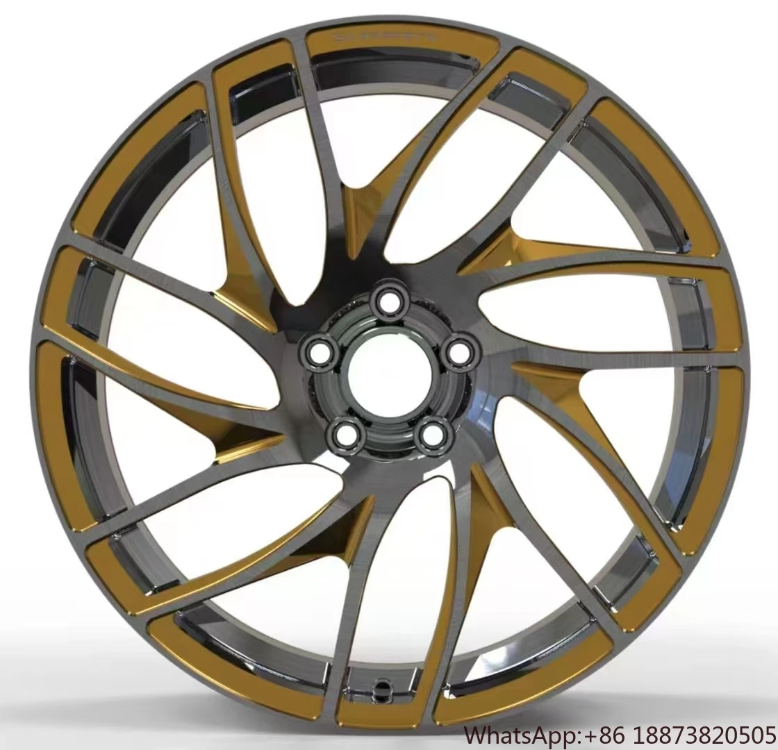 Custom Forged Wheel Set 3 Piece Aluminum Alloy Automotive Rim 18-22 Inch with 5*120 & 5*112 PCD Multi-Design Spokes Used