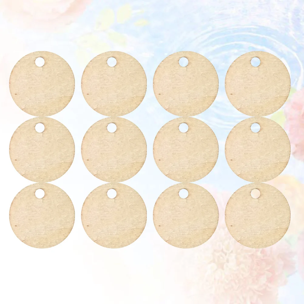

50pcs 2Cm Wooden Slice For Craft Round Wood Piece Diy Unfinished Slice Ornament Scrapbooking Home Decoration Tag Making Sewing