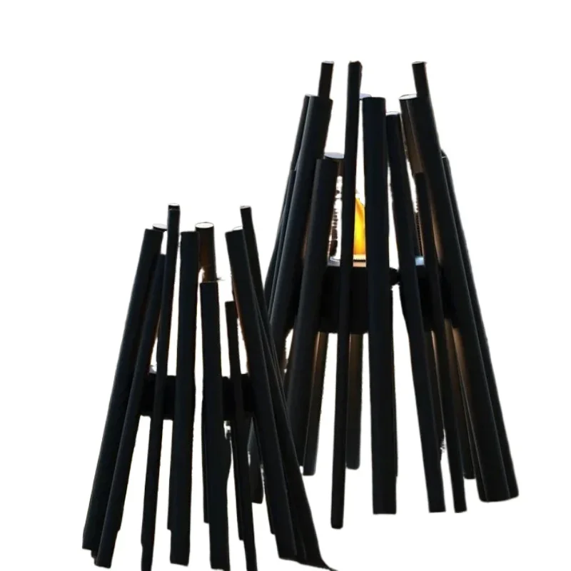 Outdoor real fire , wood burning torch garden garden decoration, home villa landscaping heater