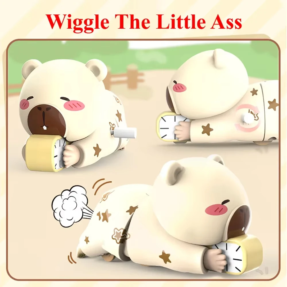 Children's Cartoon Capybara Crawl Clockwork Decompression Toys Crawling Clockwork Spring Toys Desktop Ornaments Gifts