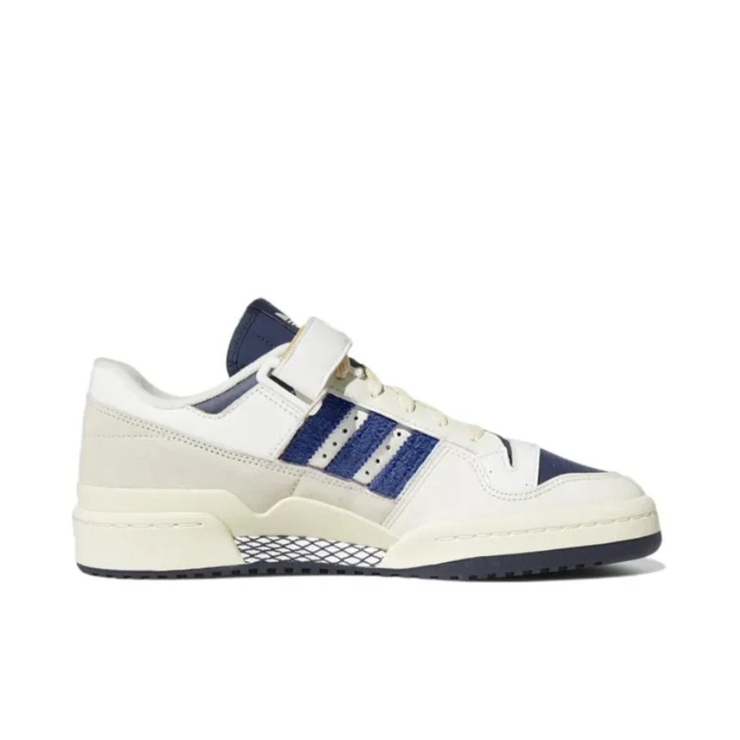 Adidas White and Blue Colorway FORUM 84 Low Fashion Trend Low Top Board Shoes Comfortable Men's and Women's Casual Shoes