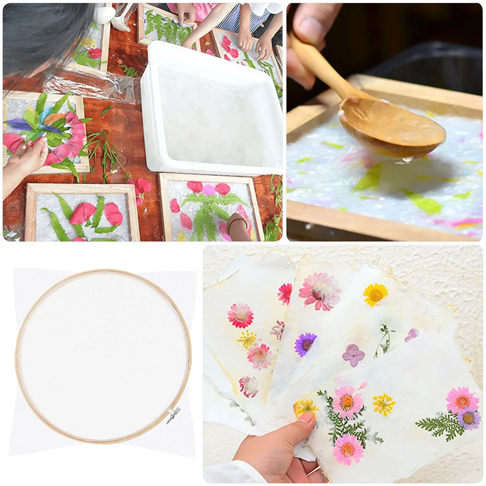 

2Pcs Wooden Paper Making Frame 26Cm DIY Tool for Crafts Candles Soaps Printing Patterns Recyclable Eco- Kit