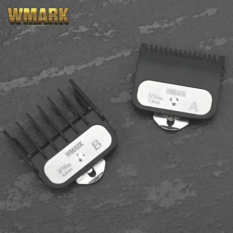 

NEW WMARK G-2B Black Color Guide Comb Sets Attachment Comb Set with A Metal Holder Limited Comb for Professional Clipper