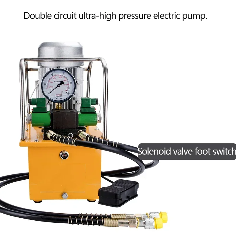 Hot Sale 750W/1500W Dual-Circuit Ultra-High Pressure Electric Hydraulic Pump Solenoid Valve Foot Switch Hydraulic Press