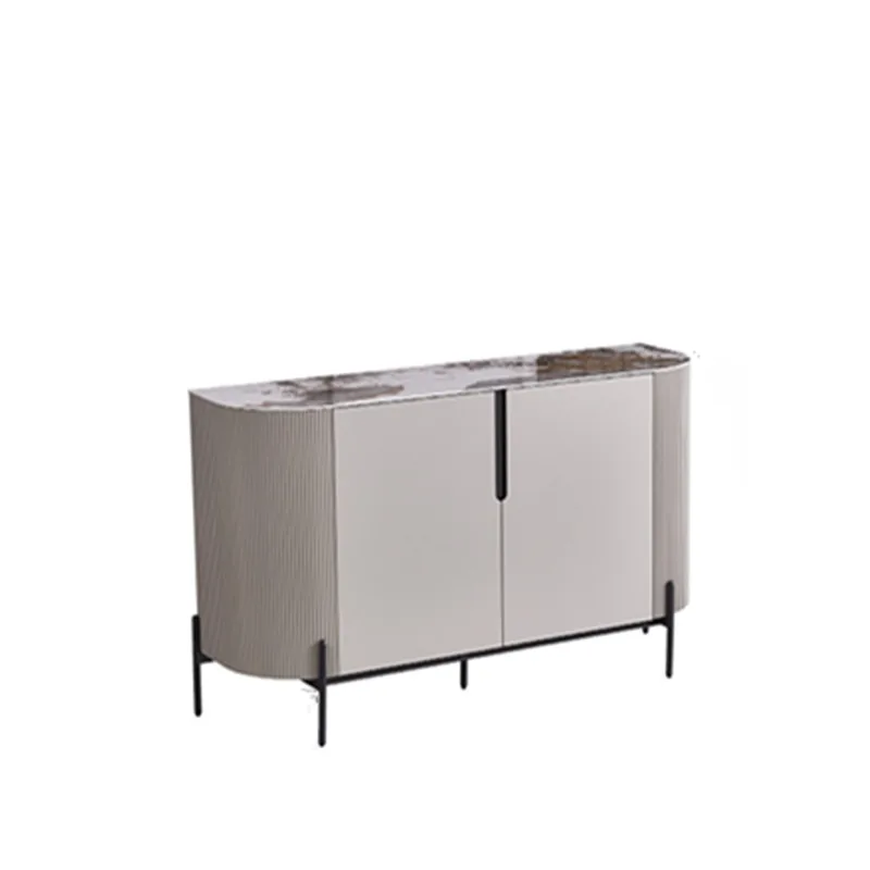 

Italian light luxury rock panel modern simple living room coffee table combination small apartment minimalist high TV cabinet