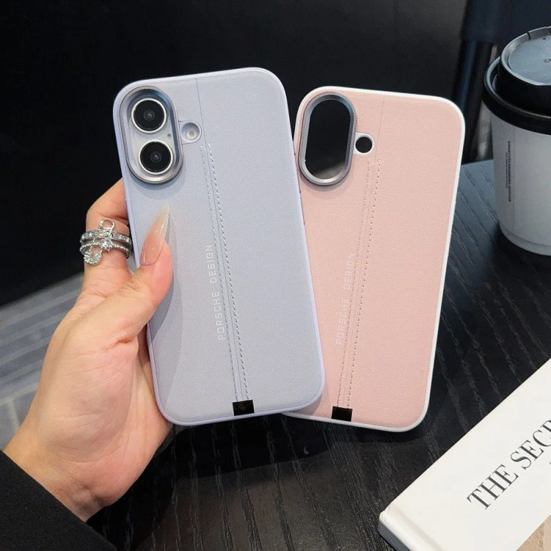 

SimpleTPULeather Magnetic Phone Case with Car Line Design for iPhone16/15promax13/14pro Shell Case