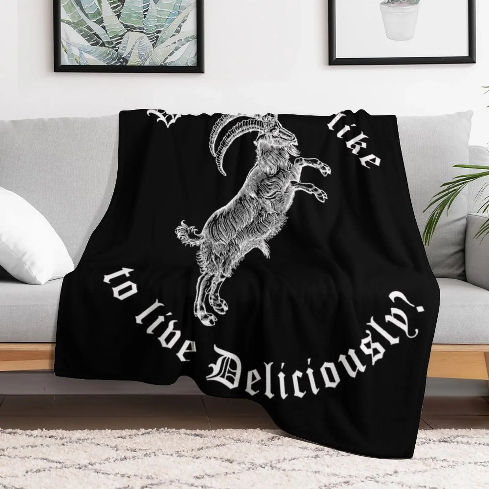 White Phillip: Wouldst Thou Like To Live Deliciously? Throw Blanket Soft Home Decor Blanket for Couch Bedroom