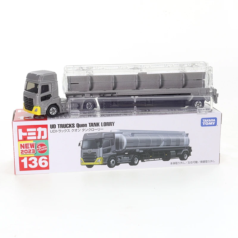 

Takara Tomy длинный тип Tomica No.136 UD грузовики Quon Автоцистерна машины литой под давлением Автомобильные модели украшения Cas игрушки