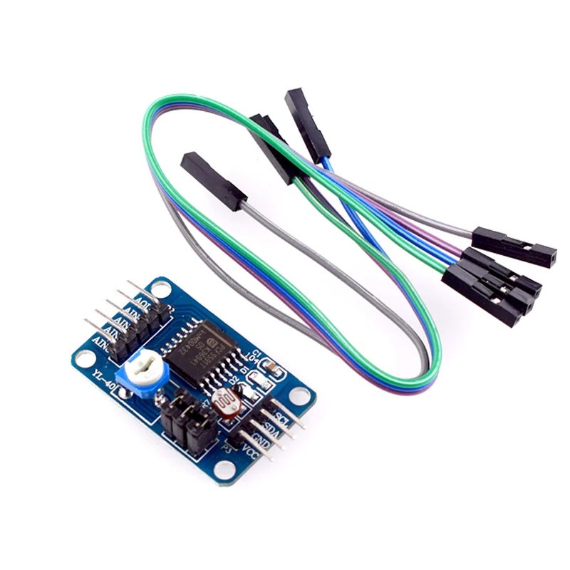 Módulo PCF8591, módulo de conversión AD/DA, módulo convertidor analógico a digital/digital a analógico, línea DuPont