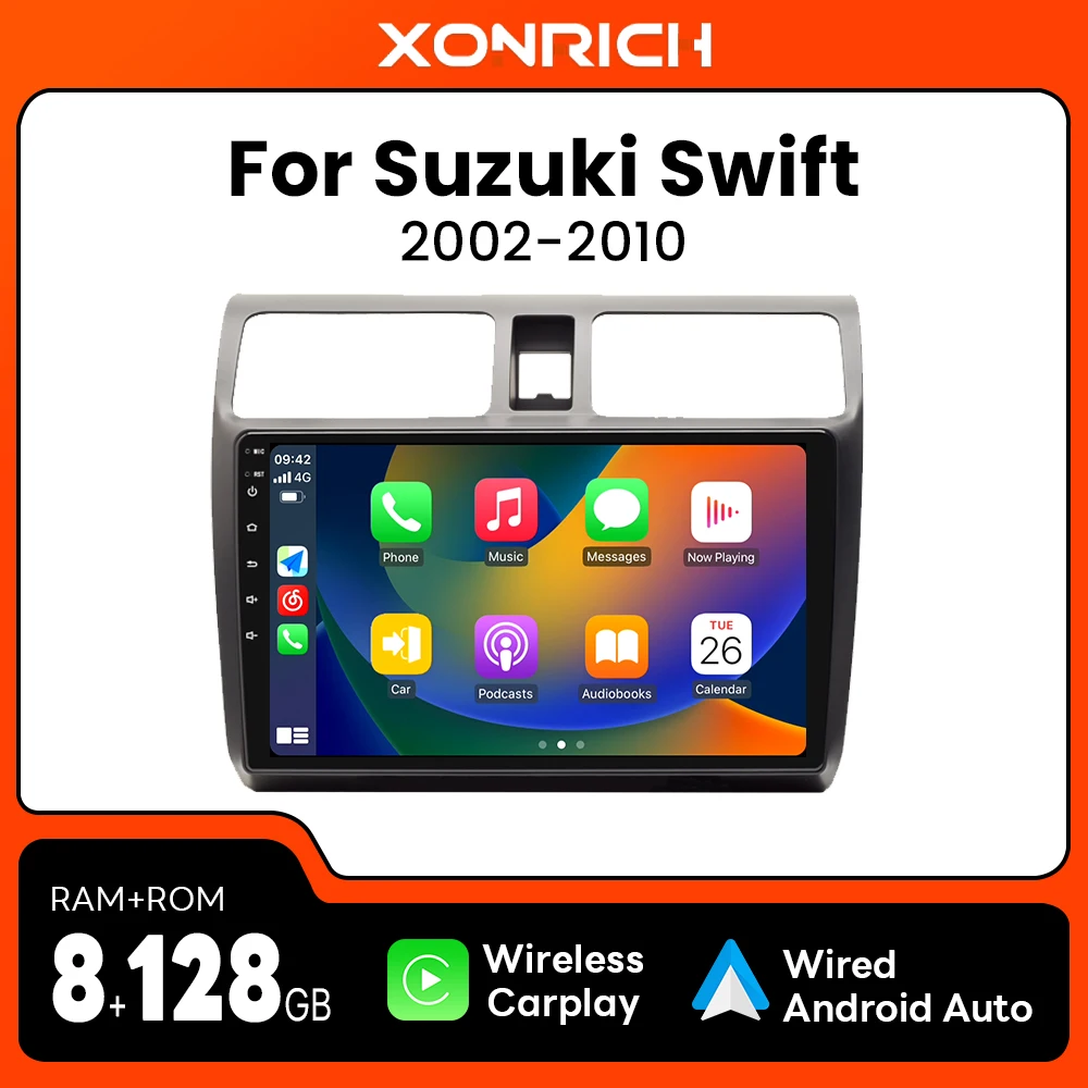 Wireless Carplay Car Radio Player For Suzuki Swift 2003-2005 2006 2007 2008-2010 Android 2 Din Navigation 4G Wifi Multimedia