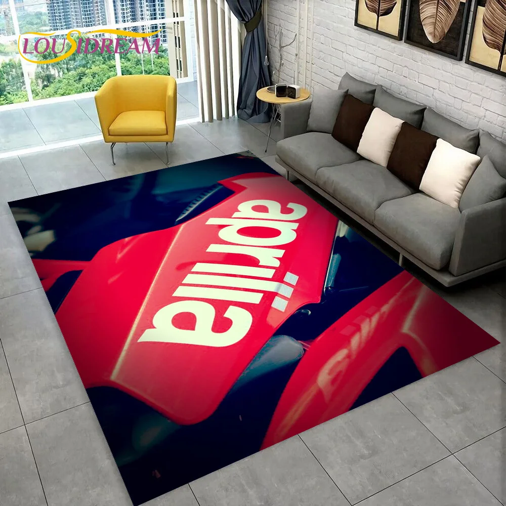 HD Aprilia Racing Motorcycle Logo Carpet Rug for Home Living Room Bedroom Sofa Doormat Decor,kid Area Rug Non-slip Floor Mat 3D