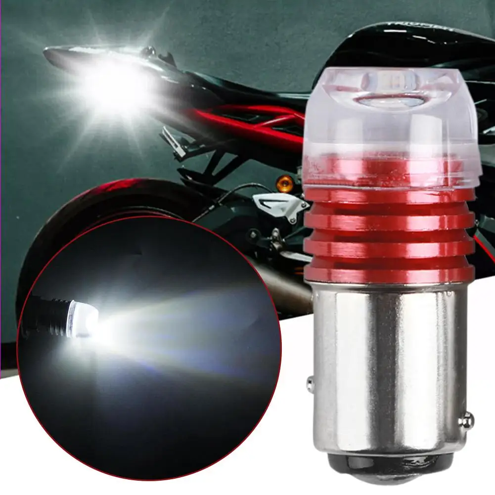 Luz estroboscópica de marcha atrás para coche B I5Z6, 3 luces blancas/Rojas, 5730LED, intermitente de advertencia para motocicleta, 1156/1157