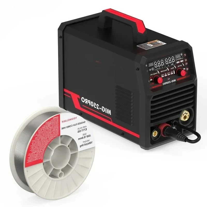6-in-1 Multiprocess Welding Machine E71T-GS .030'' with Synergic MIG & Manual MIG, Dynamic Control-Set