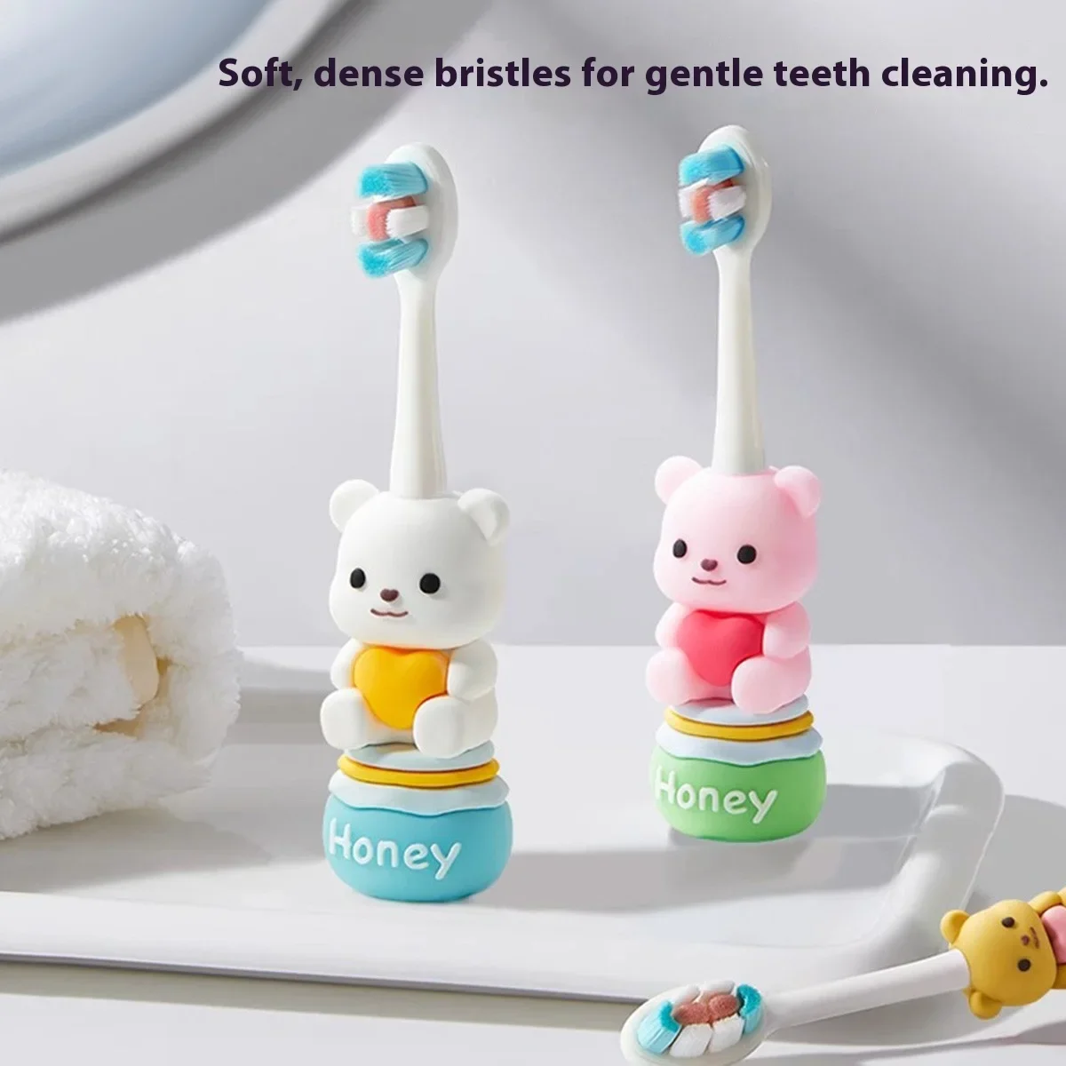 Cartoon Astronaut Kids Toothbrush - Super Soft Bristles Baby Training Teeth Brush for Children 1-12 Years High Quality Oral Care