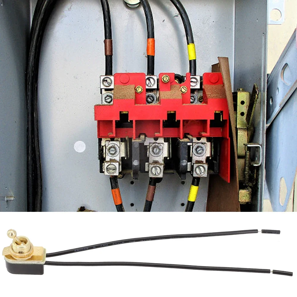 Rocker Switch AC250V 6A With 15cm Wire Cable For Electronic Equipment SPST Function Metal Shell And Silver Plated Pins