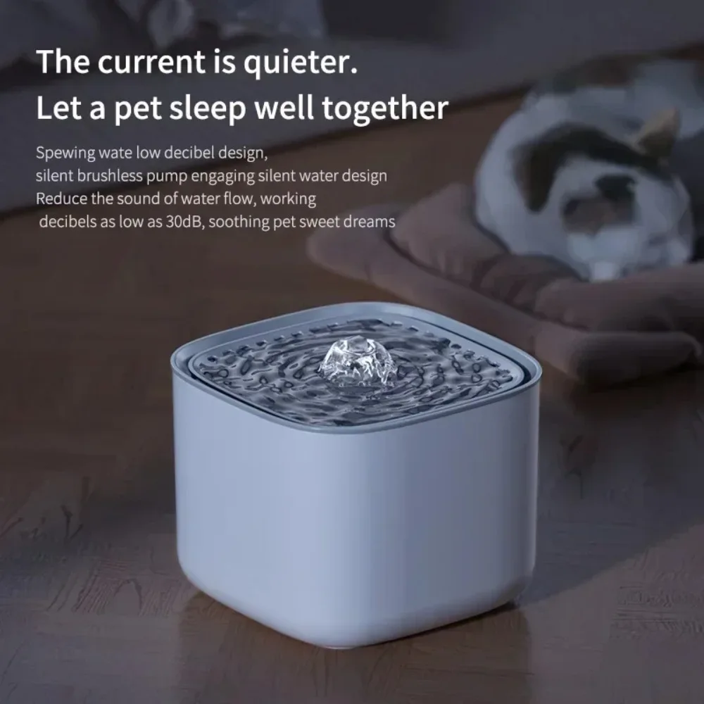 USB Cat Dog Water Fountain Automatic Silent Circulating Drinking Bowl with Filter Electric Pet Dispenser Pump view 6
