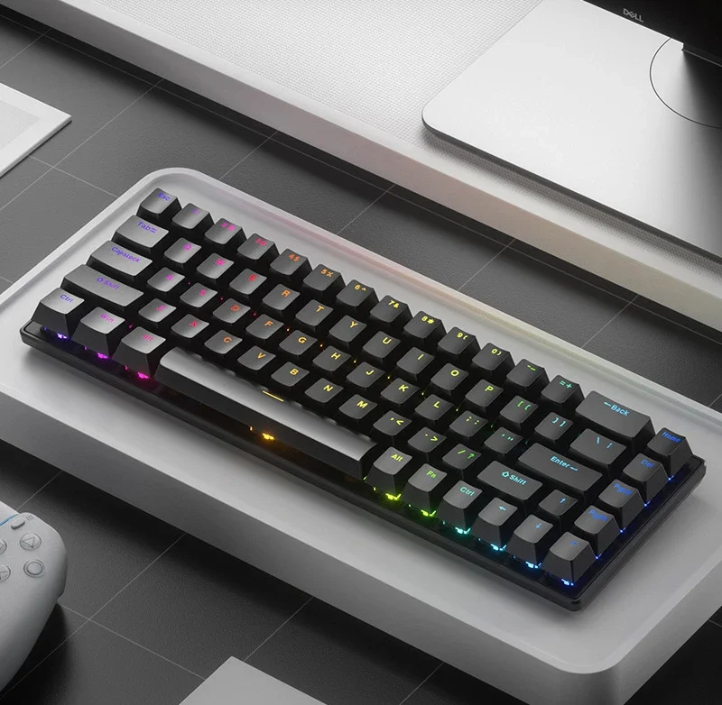 USB Wired Mechanical Keyboard Q68 RGB Streamer Mini Gaming Keyboard Hot Swappable 19-Key Conflict-Free Portable Laptop Keyboards