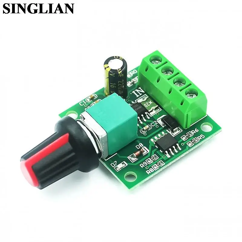 PWM DC Motor Speed Regulator Module 1.8V 3V 5V 6V 12V 15V 2A Speed Regulator Switch Function 1803BK