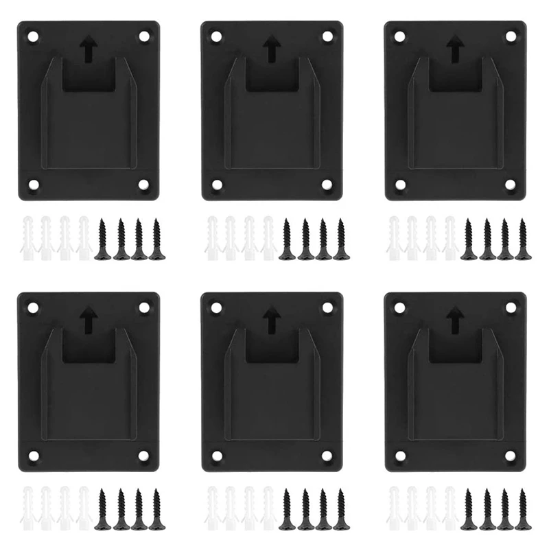 6Packs Tool Holders With 24 Screws For Dewalt 20V Drill Mount Fit For Milwauke E M18 Tools