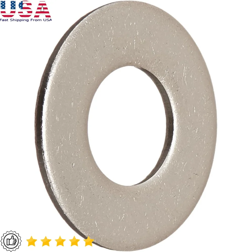 

Stainless Steel Flat Washers 5/16-Inch Ultra-Corrosion-Resistant 100-Pack Durable Fasteners Home Improvement and DIY Projects