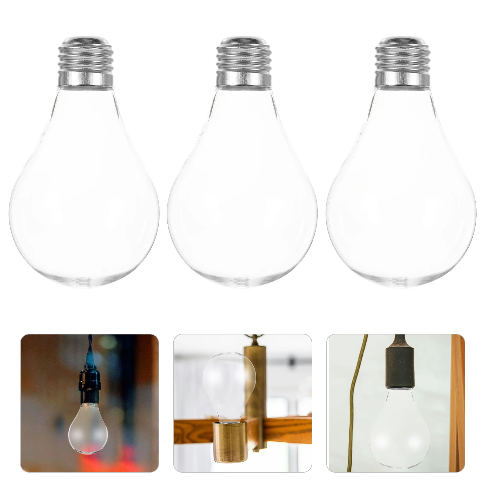 

6 Pcs Bulbs Simulation Light Christmas Clear Plastic Decorative The Pet Holiday Decoration